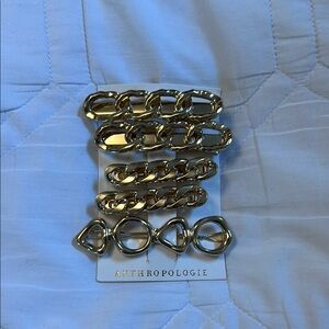 Anthropologie Gold Hair Clips Set